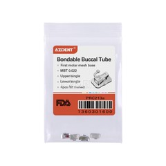 AZDENT Dental Ortho Buccal Tube 1st Molar MBT.022 Marked Bondable Non-Conv USA
