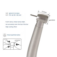 Dental High Speed LED E-generator Handpiece Standard Head 4 Spray 4H ASkeadnt sk