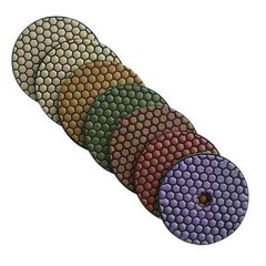 5″ Dry Stone Polishing Set (7pc) #50 100 200 400 800 1500 3000 Granite Marble