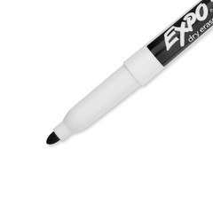 24 PCS 86001 Low Odor Dry Erase Markers Black Fine Tip QuickDrying Ink