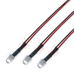 10Pcs New 3mm 5mm Pre Wired LED DC9-12V Lights Emitting Diodes