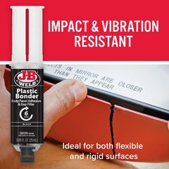 JB Weld Plastic Weld Quick Setting Epoxy Syringe Bonder Repair Glue Black