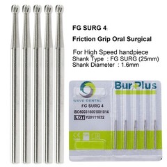 Wave Dental Surgical Burs Round Carbide Surgical Length Bur 25mm FGOS High Speed