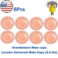 US 8Pcs Dental Overdenture Retention Caps For Implant Locator Abutment Inserts