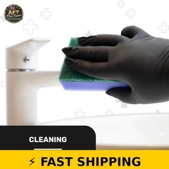 WellBefore Black Nitrile Disposable Gloves – XSmall, 100 Count