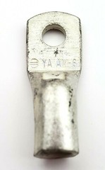 Lot of 10 Burndy YAV6CL1 #6 AWG #10 Stud Short Barrel Crimp Lugs