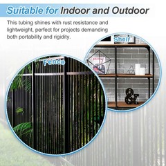 Aluminum Square Tubing 1.5×1.5×16 Inch 0.08 Wall 6063 Metal Profile 2 PCS