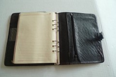 MULBERRY – A5 OSTRICH TEXTURED LEATHER PLANNER & PAPER SHEETS – MADE IN UK