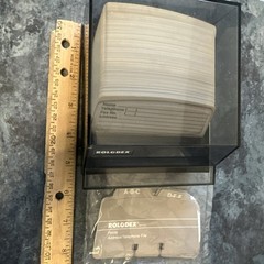 Vintage Rolodex S-310 C Petite Address Card File Smoke Lid w/A-Z Dividers NEW
