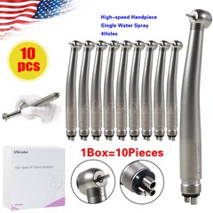 4 Hole Dental High Speed Handpiece Large Head Single Water Spray Air Turbine 10