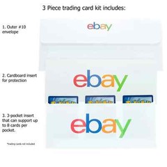 3 Pocket Ebay Logo Trading Card Envelopes 20ct