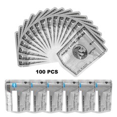 100PCS 3.5g Zip Seal Mylar Pouches Food Grade Resealable Smell Proof Storage Bag
