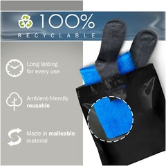 100 Pack 22″ x 22″ with 2 mil Thick Extra Large Black Merchandise Plastic Bags