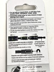 Klein Tools 32933M 6-in-1 Impact Rated Flip Socket Set 5” 6 Metric Hex Sizes NEW