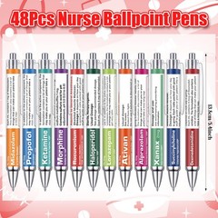 48 Pcs Pharmacy Pens Gifts for Nurse 1 Count (Pack of 48), Colorful