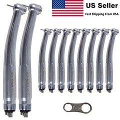 10 packs USA Dental High Speed Handpiece Push Standard Head 4Holes Turbine