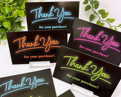 50x Business Cards, Thank You for Your Purchase 3.5×2″ Variety Pack