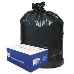 Classic Can Liners, 33 gal, 0.63 mil, 33×39″, Black, 25 Bags/Roll, 10 Rolls/CT