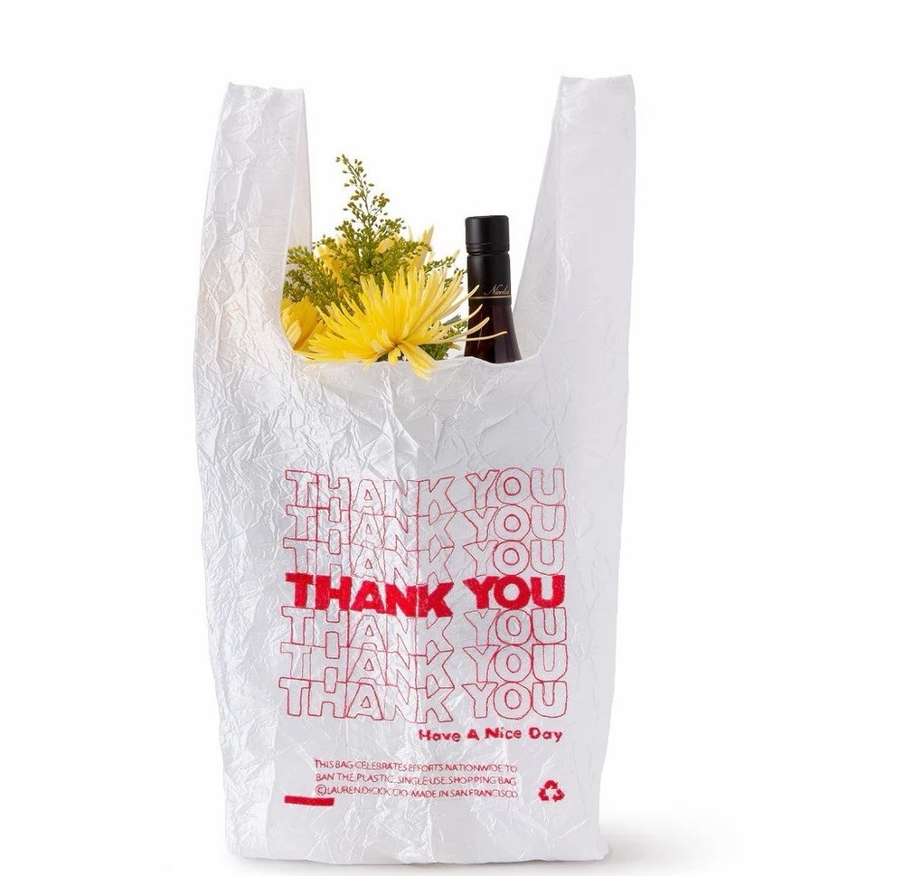 900 pcs Bags 1/6 Large 21 x 6.5 x 11.5 “Thank You” Plastic Grocery Shopping Bags