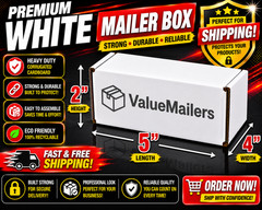 5x4x2 White Corrugated Shipping Mailers Packing Box Boxes Folding 100 To 1000
