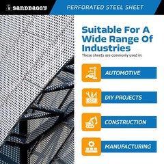 Sandbaggy Perforated Steel Sheet 24″ x 24″ – Perforated Metal Sheet – 20 Gauge