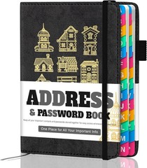 Address Book with Colorful Alphabetical Tabs (4.7″ X 6.2″) – Telephone Address