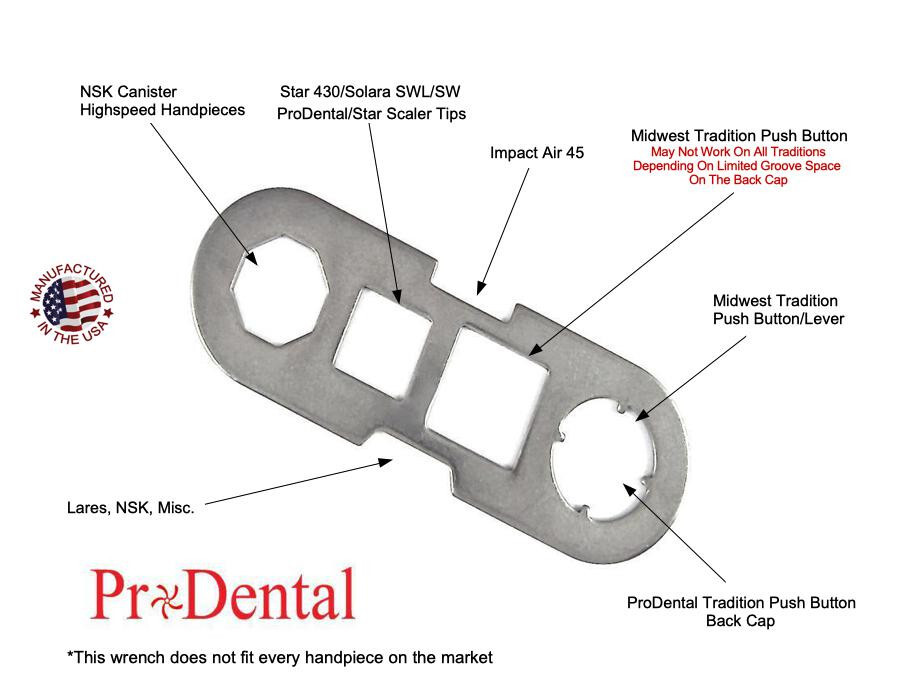 NSK Various Dental Handpiece Universal Back Cap Wrench