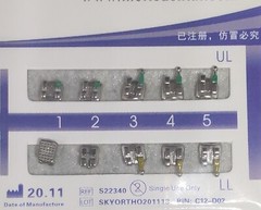 10Sets Dental Ortho Metal Brackets Mini Roth/MBT 022/018 345 hooks Mesh Base