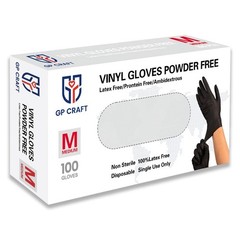 Black Vinyl Gloves: Food Grade, Latex & Powder-Free (100-Count)