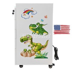 5-Drawer Cartoon Trolley Cart Acrylic Acrylic Mobile Wooden Cabinet Rolling Cart