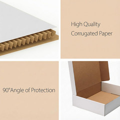 6x4x1 Shipping Boxes Set of 100 – White Corrugated Mailer Boxes