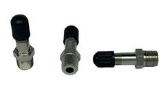 3PK Nickel Air Receiver Tank Fill Schrader Valve Fits 1X361 40JM34 TV12 1/8 NPT