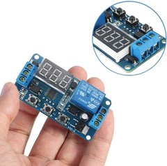 Adjustable DC 12V Time Delay Relay Module with LED Display, 0.1 Sec to 999 Min