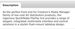 Crestron QuickMedia Flip Top Media Center QM-FTMC-NB-B
