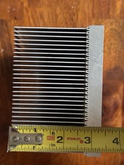 Aluminum Heatsink – 6 7/8″ L x 4 3/4″ W x 3 3/8″ H – 1/8″ Fin Spacing