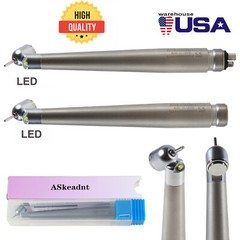 45° LED Light Dental PANA-MAX Push High Speed Handpiece Turbine 4/2H fo