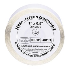 ZEBRA / ELTRON 1×0.5 (1″ x 1/2″) Direct Thermal Labels – (1) Roll of 2430