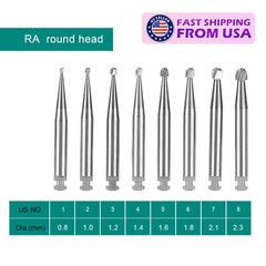 5-100 8 Types Dental Round Carbide Bur for Slow Speed Latch Type RA 1# – 8# Burs