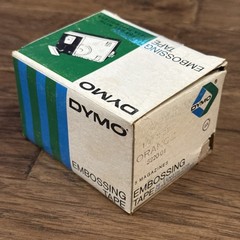 Vintage Box of Dymo Embossing Tape 1/4” x 36’ Orange 1967 For Desk Tapewriters