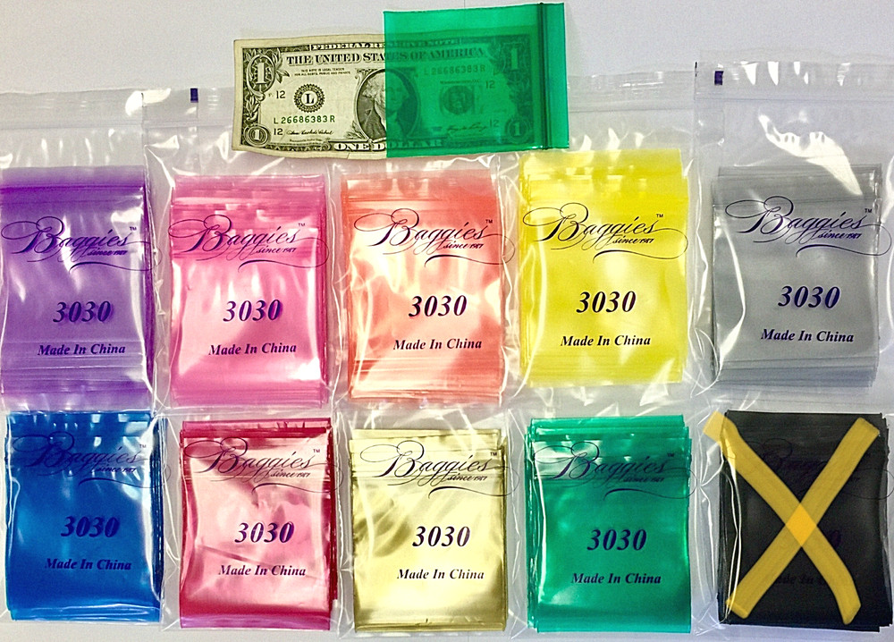 BaggiesSince1987 – 3030 Zip Color Bags 3″ X 3″ 100PCS MIX OR CHOOSE, READ DETAIL