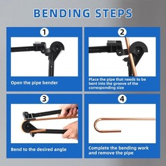 DOMINOX 4-IN-1 Tube Bender, Outer Diameter 3/16″, 1/4″, 5/16″, 3/8″, 0-180°