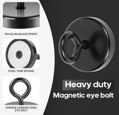 Large Fishing Magnets strong Neodymium super Rare Earth Magnet hooks 150-1600Lbs