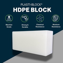 High-Density Polyethylene (HDPE) Plastic Block 2″ x 3″ x x 6″, Natural