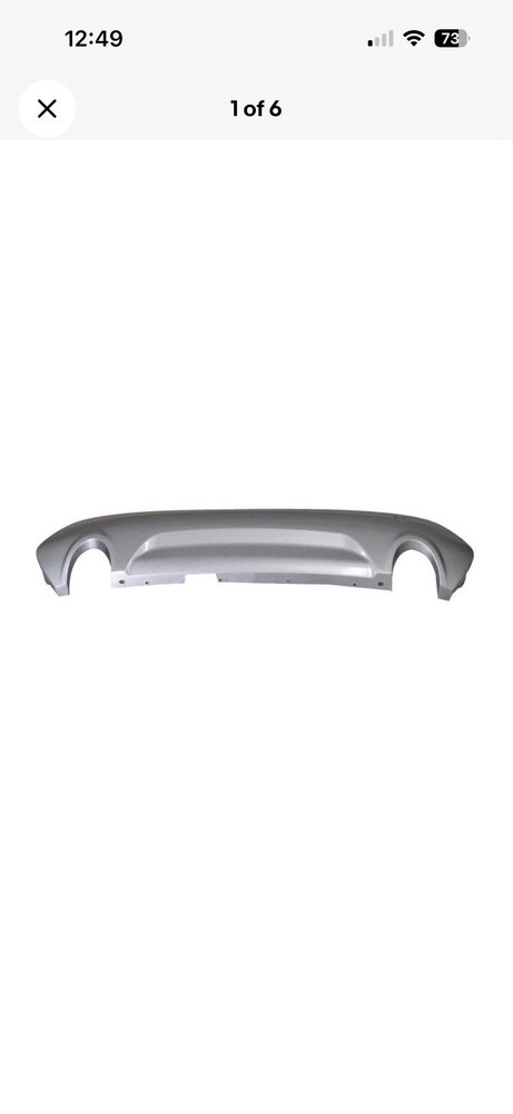 Rear Lower Silver Bumper Cover Ford Escape 13-19 Powder Coated CJ5Z-17K835-BA