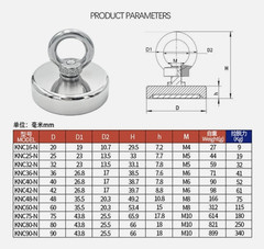 Super Strong Neodymium Fishing Magnet Hook N52 Heavy Duty Rare Earth Magnet with