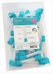 Hexa T-Mixer Teal Mixing Tips, Large 6.5 mm, 48/Pk. 1:1 & 2:1 Ratio