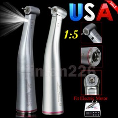 YABANG Dental 1:5 Increasing Contra Angle Optic LED Handpiece Fit Electric Motor