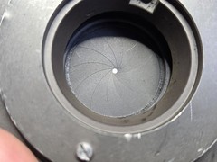 Zeiss Microscope Condenser with Flip Top Lens and Diaphragm.