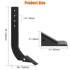 1/5/6/7pcs 18” Box Blade Shank Scarifier Shank Teeth 4 Holes Box Scraper Shank