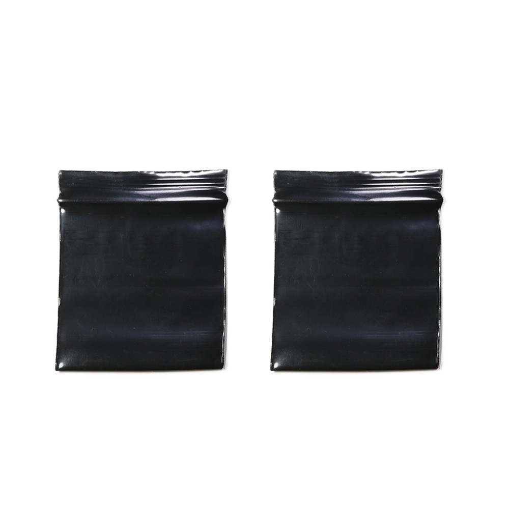 100 Flat Black Poly QuickQlick™ Bags Repacking Pouches 4x5cm (1.5×1.9″)